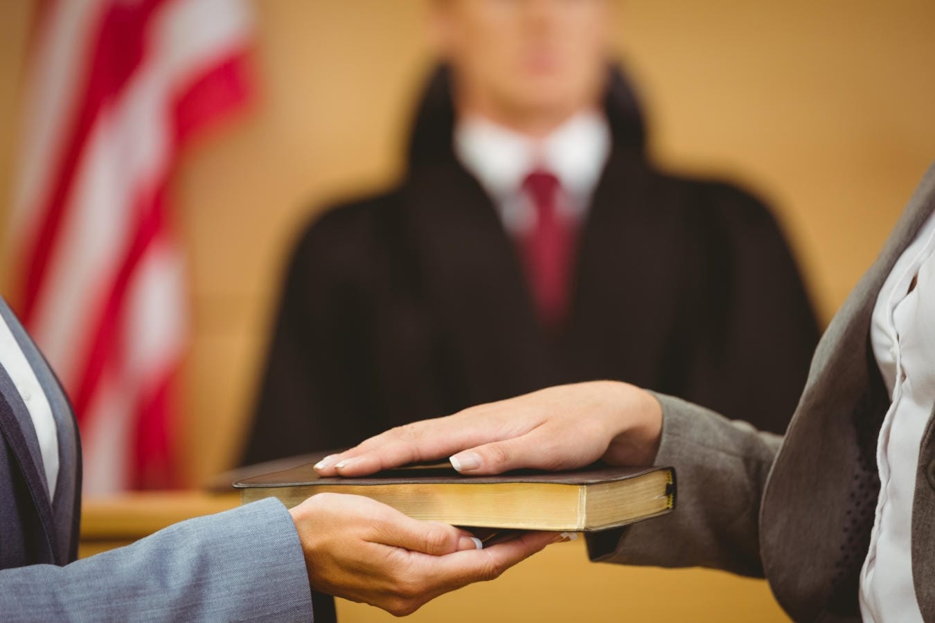 short term job, Witness swearing on bible telling the truth